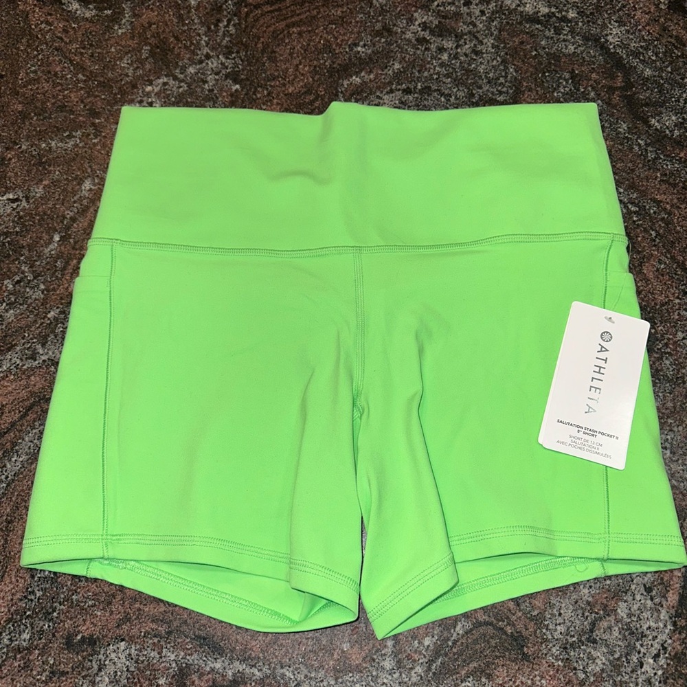 NWT Athleta salutation stash pocket II 5” shorts size 1x - Picture 7 of 9
